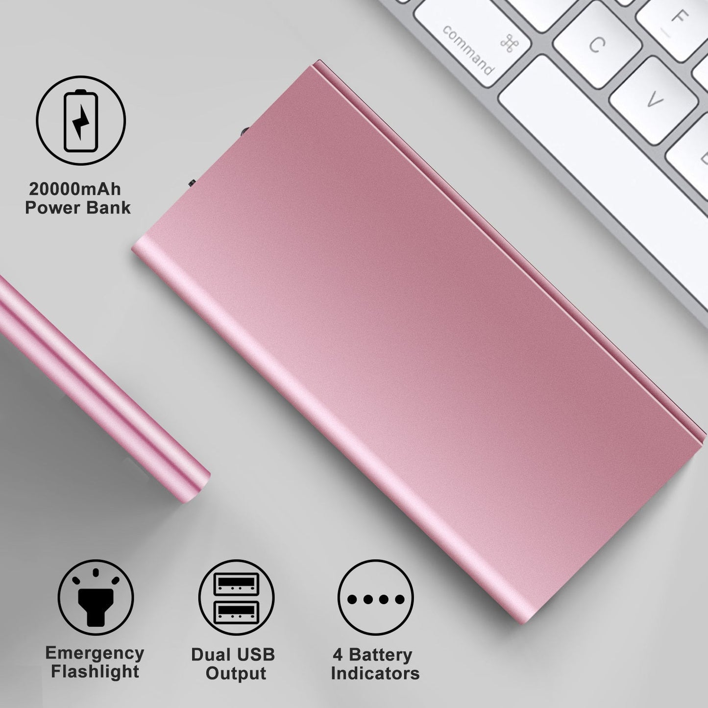 20000 Mah Ultra-Thin Dual Usb Power Bank