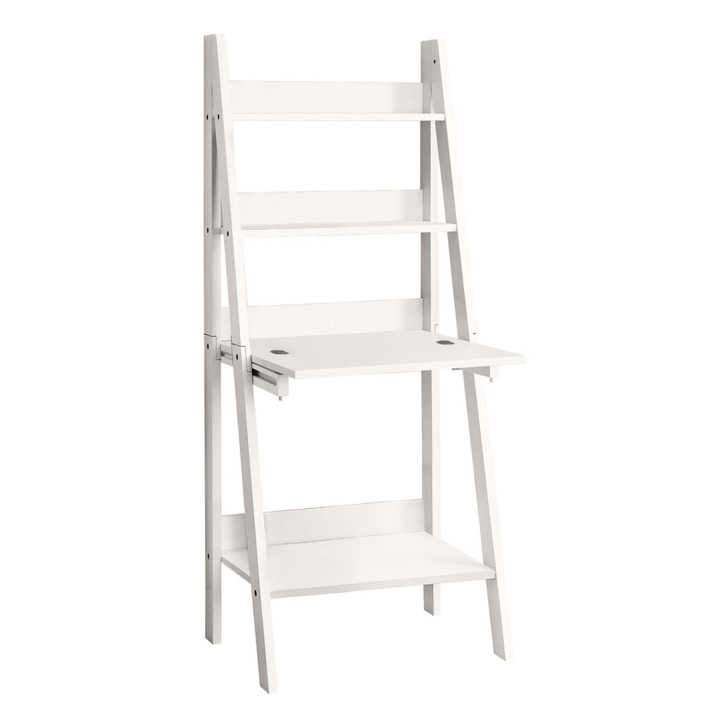 19inches x 25.5inches x 61inches White Ladder Style  Computer Desk