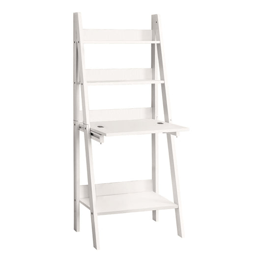 19inches x 25.5inches x 61inches White Ladder Style  Computer Desk