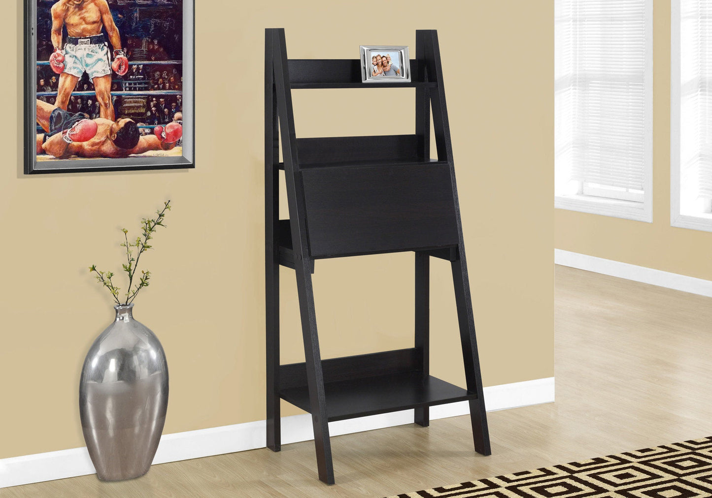 19inches x 25.5inches x 61inches White Ladder Style  Computer Desk