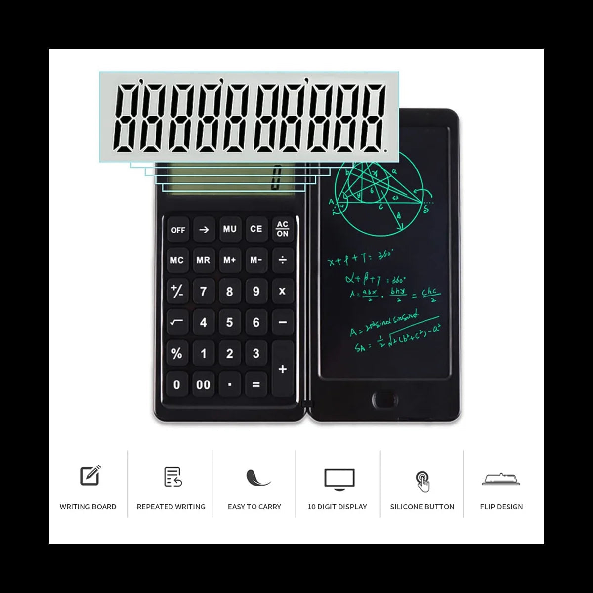 0-Digit Display Office Desk Calcultors with Erasable Writing Table for
